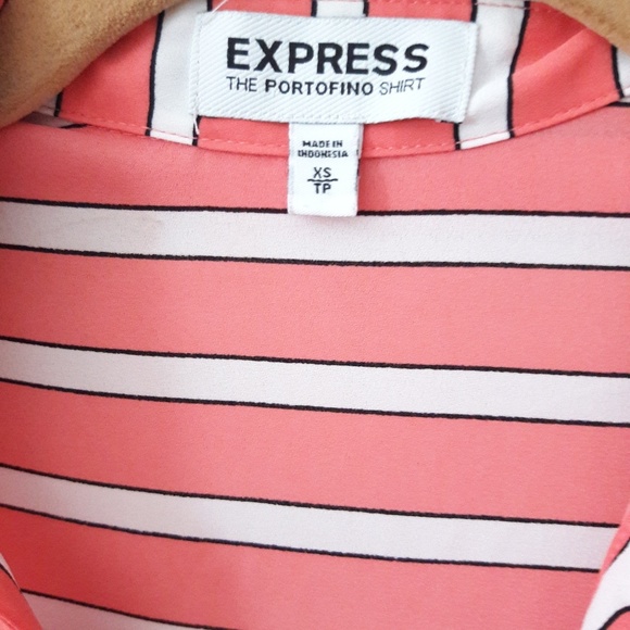 Express Portofino Button Down Striped Shirt - Picture 2 of 3